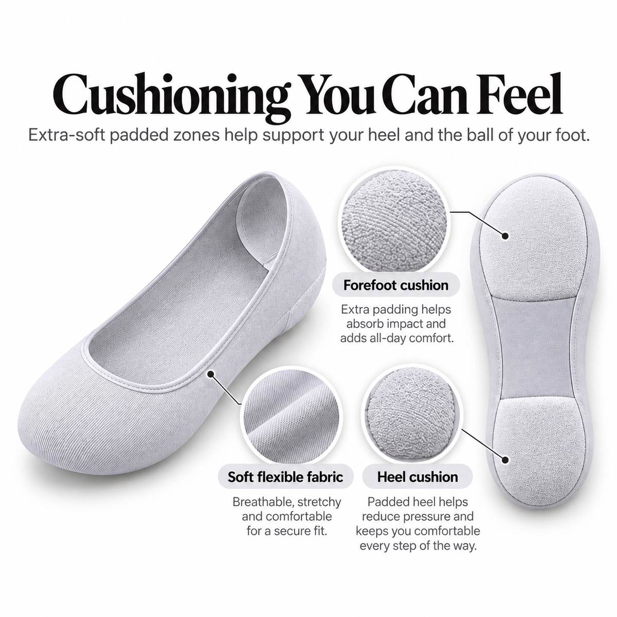 Double-Cushion Socks – Padded Ball & Heel